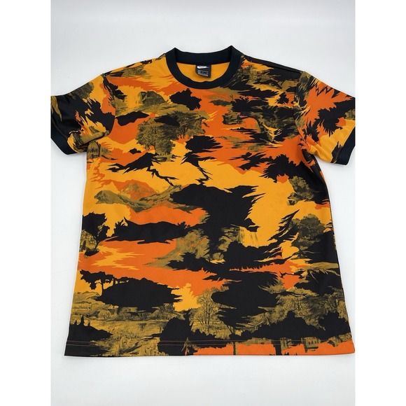 Nike Sportswear Hype Hike Loose Fit Size S Shirt Orange & Black Small CU4218-761 - Picture 1 of 16